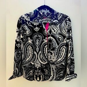 Paisley button down! Size 10, Foxcroft.